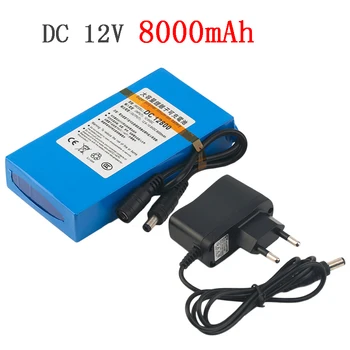 

Original Charge Protective DC 12V 8000mAh Li-ion Super Rechargeable Battery Backup Li-ion Battery Pack CCTV Camera with EU Plug