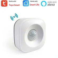 Tuya PIR détecteur de mouvement détecteur de mouvement capteur WIFI vie intelligente APP système de sécurité à domicile sans fil fonctionne avec l'ensemble de scénarios Alexa