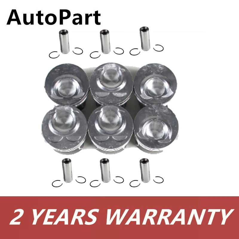 03H107065N 6 Pz/Set Motore Pistons & Anelli Kit Di Riparazione Per Audi Q7 Vw Passat Cc Touareg Phaeton 3.6L Blv 03H107065F 03H107066N