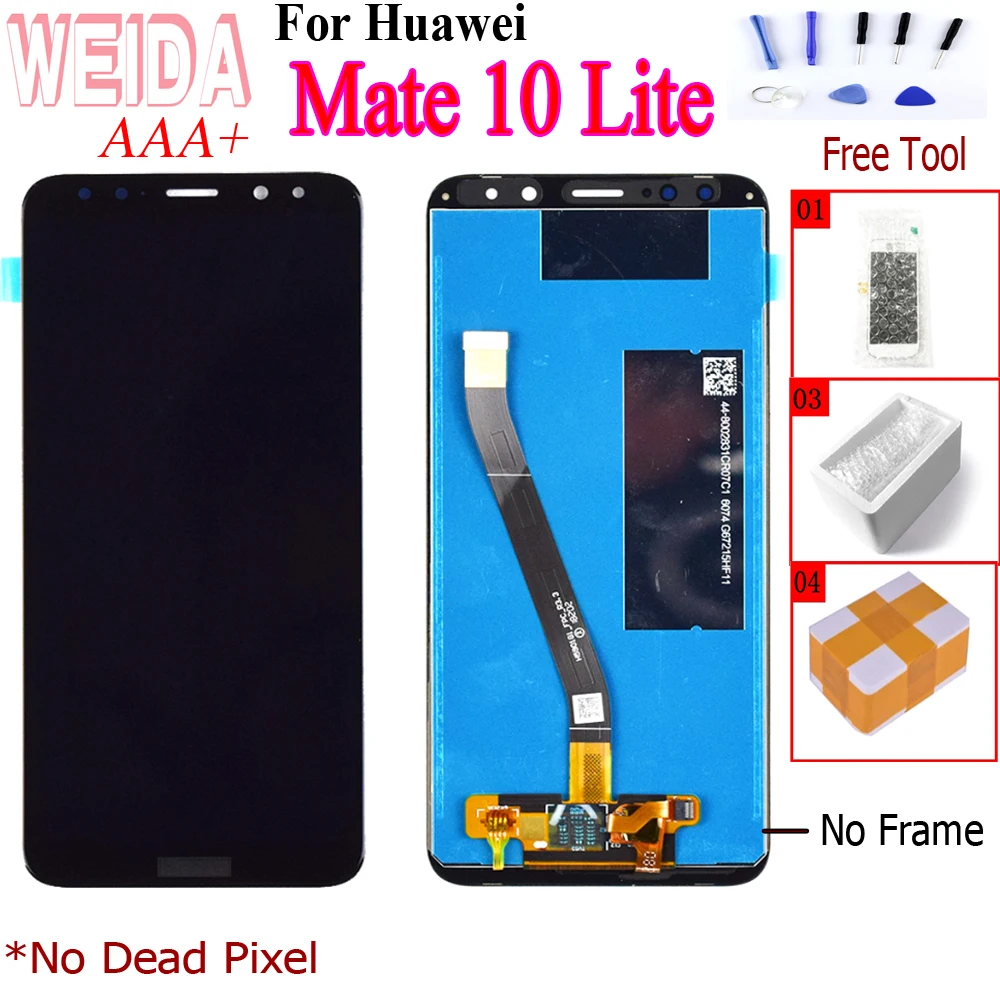 

WEIDA 5.9" LCD For Huawei Mate 10 lite LCD Display Touch Screen Assembly No Frame For Huawei Mate 10lite G10 G10 Plus lcd