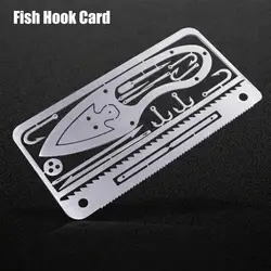 Survival Tool 2Pcs Practical Anti-deformation Survival Card Stainless Steel Emergency Card Space Saving   for Outdoor