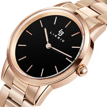 

Rose Gold Quartz Men's Watch Fashion Ladies Wristwatch Couple High Quality Stainless Steel Women Clock relogio masculino L2009