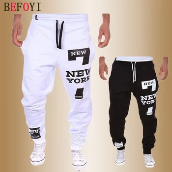 

Mens Joggers Pants Casual Fashions Sweatpants Men Letter Streetwear Pantalones Hombre Cotton Sweat Male stretch Long Trousers