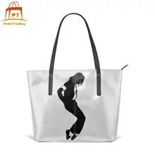 Сумка с Майклом Джексоном MJ, сумки с короткими ручками, трендовая кожаная сумка-тоут для подростков, Высококачественная женская уличная сумка с принтом, большие женские сумки