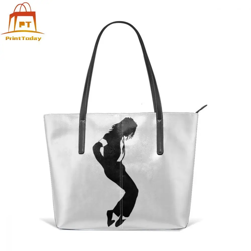 

Michael Jacksons Handbag MJ Top-handle Bags Trend Teen Leather Tote Bag High quality Womens Print Street Large Women Handbags