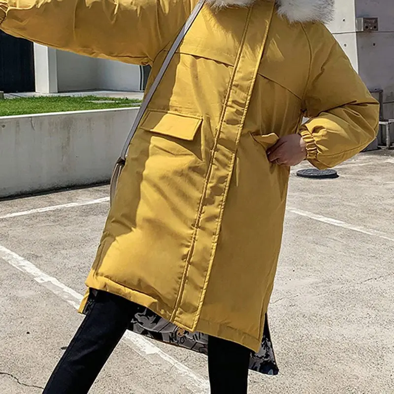 

2019 Jacket Women Winter Fashion Warm Thick Solid Short Style Cotton padded Parkas Coat Stand Collar
