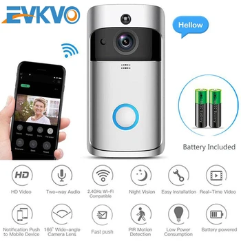 

EVKVO VS-M6 Smart WiFi Video Doorbell Camera Visual Intercom With Chime Night vision IP Door Bell Wireless Home Security Camera