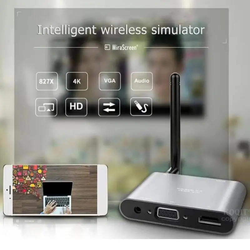 Mirascreen wireless HDMI VGA Mirror Box wifi display Dongle Tv Stick Miracast Airplay Media Stream