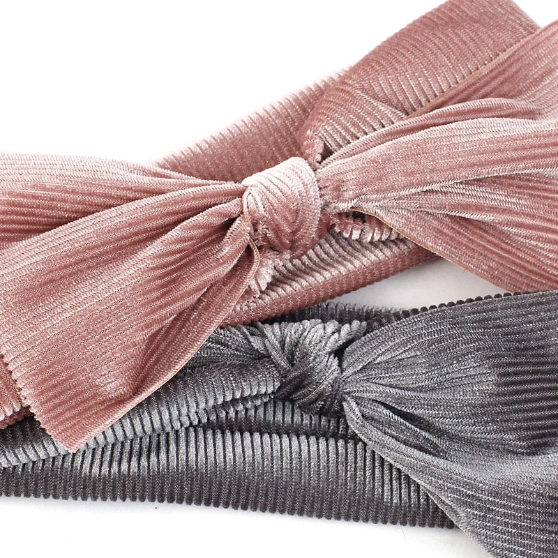 Newborn Baby Girls Big Bow Fashion Headbands Kids Childs Toddler Cute Ribbed Elastic Hair band Accessories Headwrap For Girls