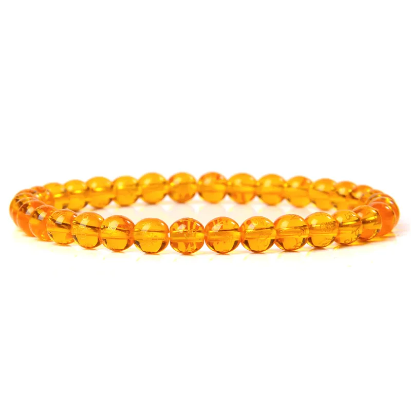 Stone Bead Bracelet Natural Stone Bracelet Beaded Bracelet Yellow Citrines Bracelet Natural Stone 6mm Beaded Bracelets For Women Men Tiger Eye Agates Stretch Bangle Healing Reiki Jewelry