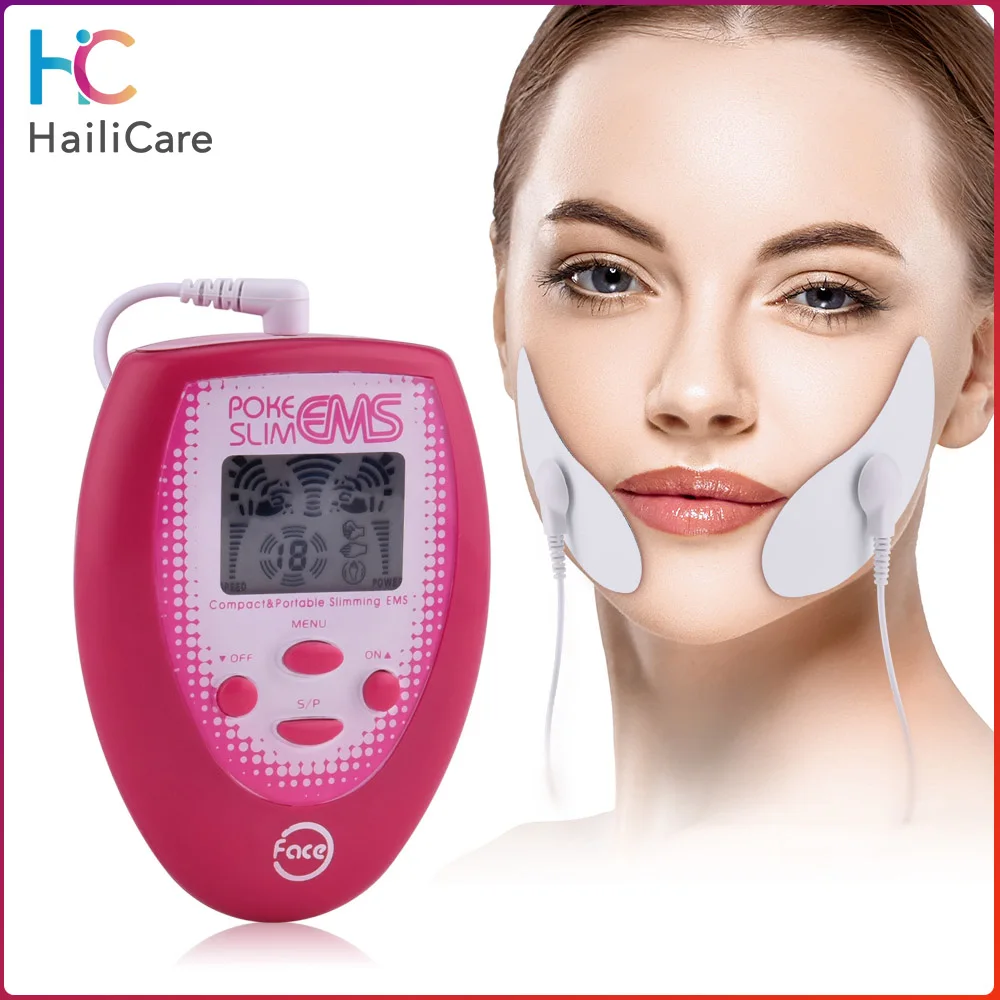 

EMS Face Slimming Massager Skin Lifting Machine Muscle Stimulator Facial Massager Reduce Double Chin Skin Lift Tools Gel Pads