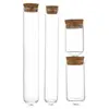 5pcs Home Decor Vases Glass Flower Display Cloche Bell Jar Glass Bottle With Cork Base Dust Cover Display Immortal Flower Box 5