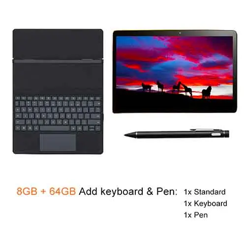 8G 64GB Keyboard Pen 12 дюймов 2560x1600 MTK 6797X27 10 ядер Android 8,0 планшетный ПК 8 ГБ ОЗУ 64 Гб ПЗУ двойная камера 4G LTE Google маркет FM 2 в 1 планшеты - Комплект: 8G 64GB Keyboard Pen