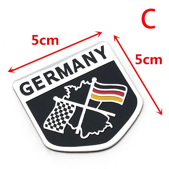 3d aluminium auto auto emblem deutschland deutsche flagge logo