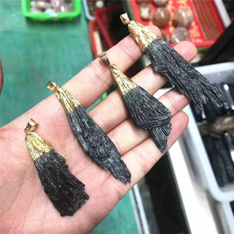 Natural Black Tourmaline & Kyanite Crystal Blades - Reiki Healing Stones