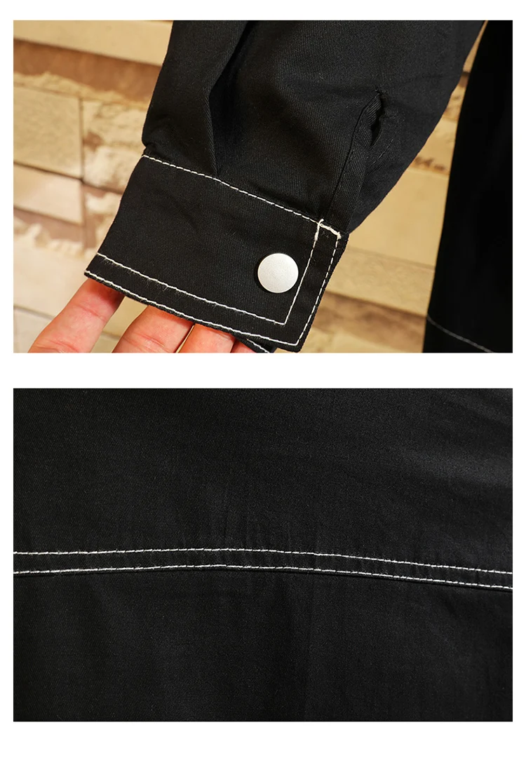 Patchwork Shirt Men Long Sleeves Autumn Winter Plus Work Casual Trend Handsome Plus Size Green Men's Autumn Coat Jacket AA50CS