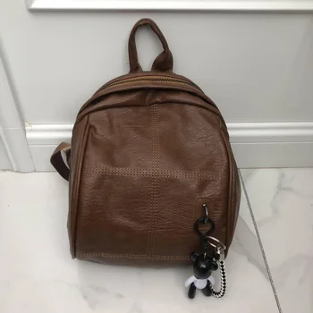 

Pu Leather Small Backpack Women Waterproof Fashion Backpacks Vintage Shoulder Bags Female Travel Backpacks Schoolbag Dropship