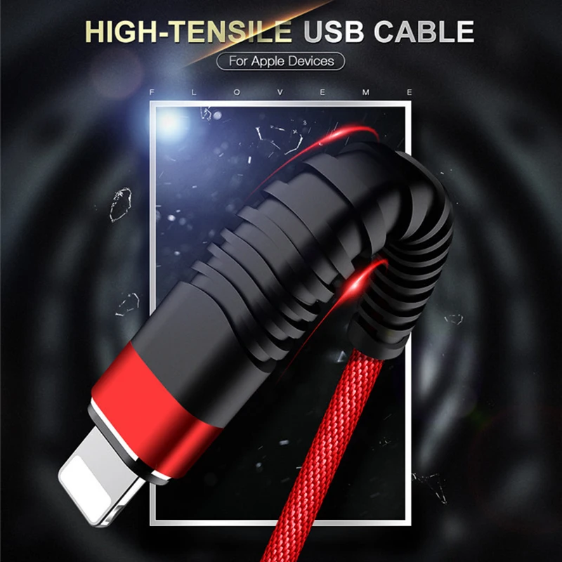 Floveme USB кабель для передачи данных для iPhone XS Max XR X 8 7 6 6s плюс 5 5S iPad быстрой зарядки кабель мобильного телефона Зарядное устройство для iPhone кабеля для передачи данных