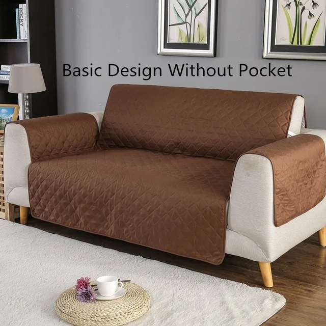 Супер эластичные модные диванную подушку двусторонний мягкий бархат покрытие дивана для животных Водонепроницаемый машинная стирка диван Ipad Mini 1/2/3 местный - Цвет: coffee