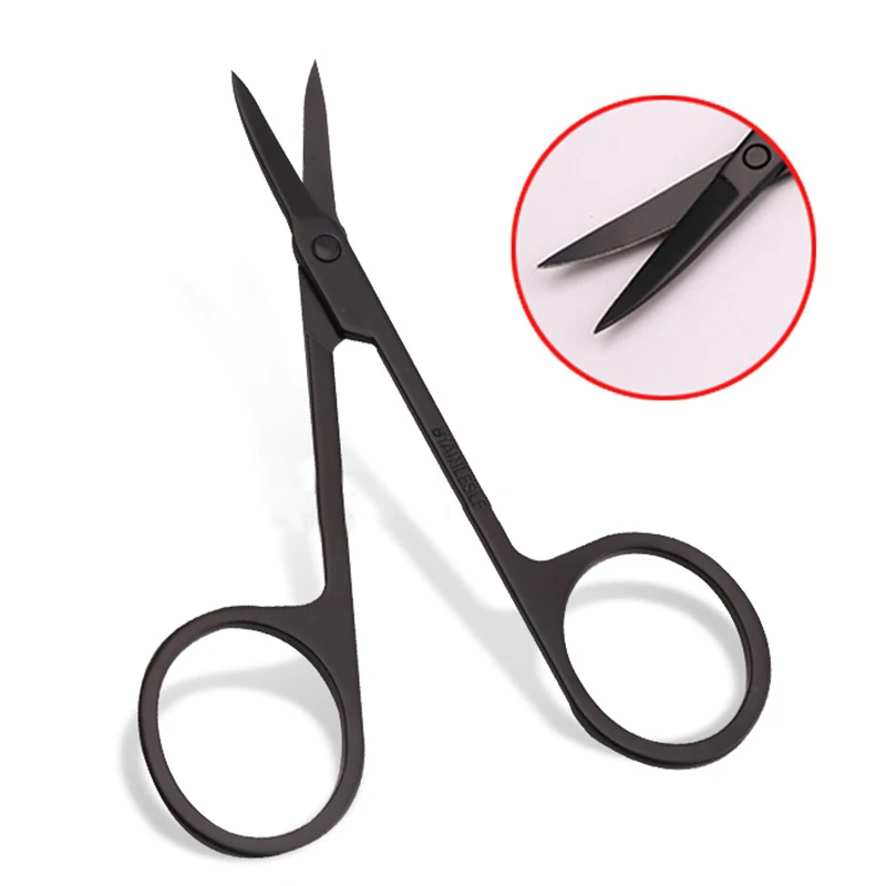 

1pc Stainless Steel Makeup Scissors Curved Tip Small Eyebrow Scissors Cut Manicure Eyebrow With Sharp Head Beauty Tool