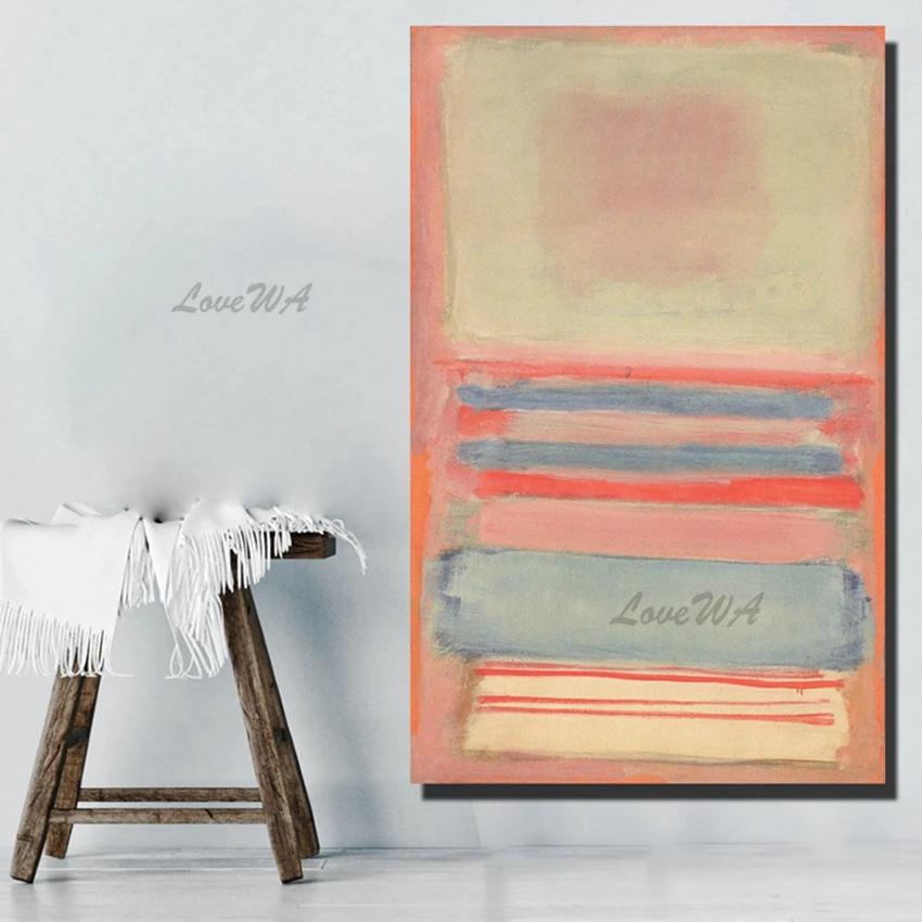 Handmade Abstract Pink Art Oil Painting Canvas Wall Decoration Large Size Paintings On For Decor Unframed | Дом и сад