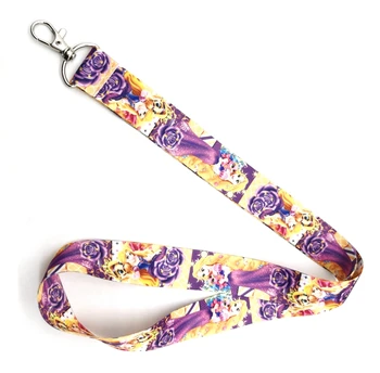 

Hot New 20 pcs cartoon princess Neck Strap Lanyards Badge Holder Rope Pendant Key Chain Accessories Gift