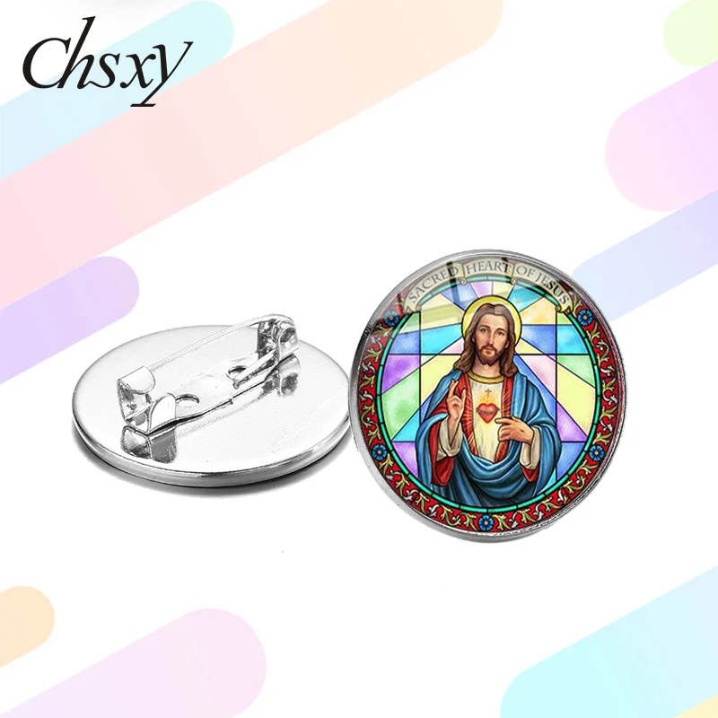 Брошь с изображением Иисуса значок CHSXY Священное Сердце христианская церковь