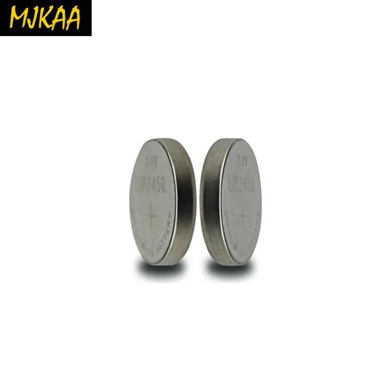 MJKAA 20x LIR2450 перезаряжаемые кнопочные батареи Зарядка 1000 раз Литиевые Батарейки Замена CR2450