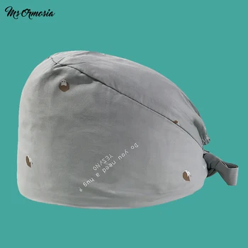 

new Breathable Scrub Caps for Women and men Hospital Medical adjustable Hat Print Tie Back Elastic Section Surgical Cap printing