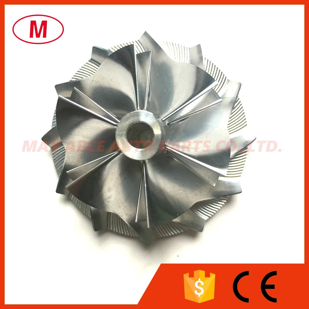 GT15-25 702489-0005C 36,39/49,00 мм 6+ 6 лезвий вперед высокопроизводительный турбинный рабочее колесо компрессора/Алюминий 2618/фрезерный круг