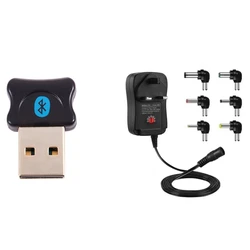 Drive Free USB Bluetooth 5.0 Adapter With 30W Universal Power Multi-Voltage Power Adapter UK Plug