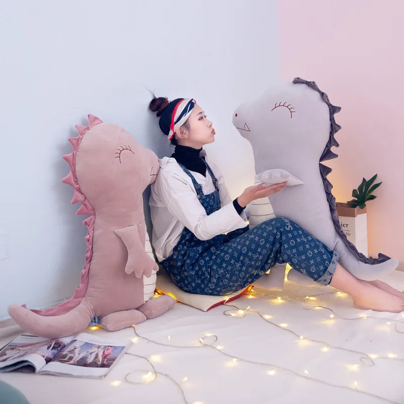 

Creative Cute Soft Kiss Dragon Stuffed Toy Dinosaur Crane Machines Doll Home Pillow Children Holiday Gift