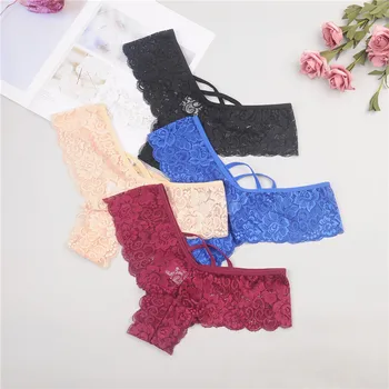 

Female underwear sexy lace thong high quality Elastic soft women Panties sexy G-sring calcinha fio dental plus size 2XL 3XL