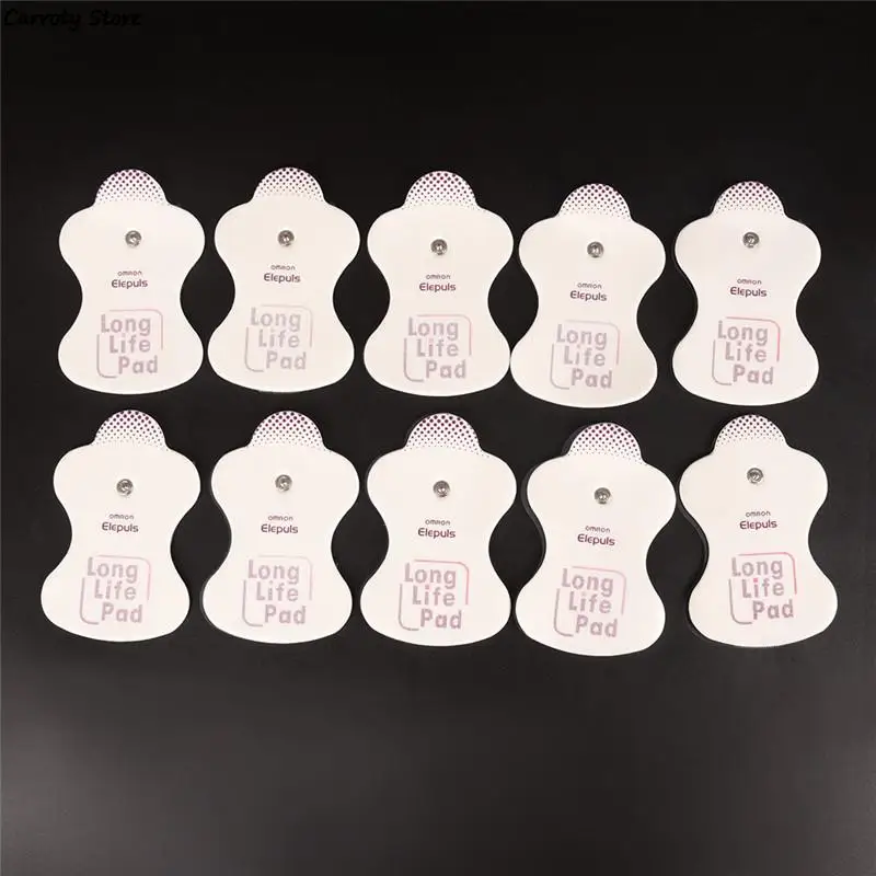 Electrode Pads Massage Gel Pads 10pcs Tens Electrode Adhesive Gel Pads Body Therapy Massager Therapeutic Pulse Stimulator Electro Sticker
