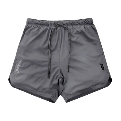 There is no lining Летние мужские Jogges спортивные фитнес-плотно Беговые брюки для спортзала, беговые штаны, быстросохнущие Поддельные 2 в 1 леггинсы мужские брюки длиной до щиколотки - Цвет: There is no lining