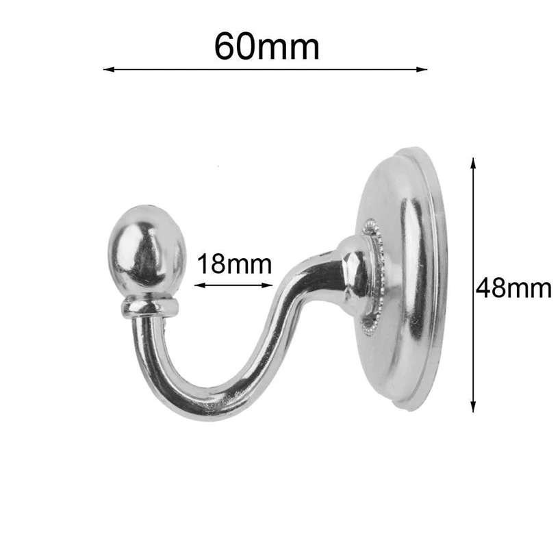 2 metal wall fixing hook wall practical simple European-style metal texture hook back hook bedroom living room coat rack
