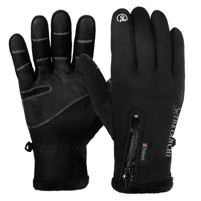 Guanti Ciclismo Invernali Imbottiti Pile &ndash; Antivento, Impermeabili E Touchscreen (unisex)