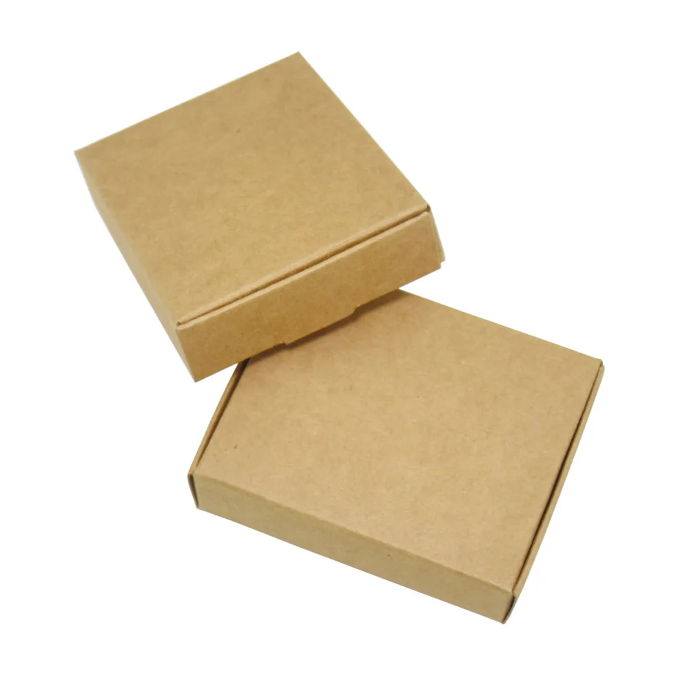 

25pcs/lot 13x9.5x3cm Cardboard Gift Box Brown kraft Paper Package Paper Carton Box Handmade Soap Packaging Craft Pack Boxes