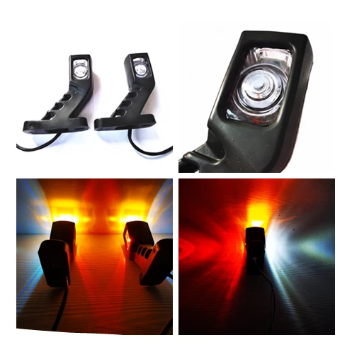 1 пара 2 дюйма 10 30 в светодиодный габаритный фонарь с резиновой сталькой контурные