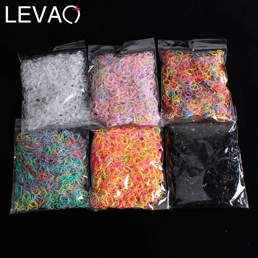 Levao 500/1000 шт./компл. одноразовая резинка для волос Детская держатель хвоста