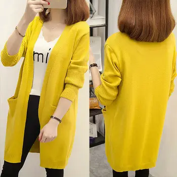 

Women's Winter Long Sleeve Loose Knitted Sweater Jumper Cardigan Outwear Coat