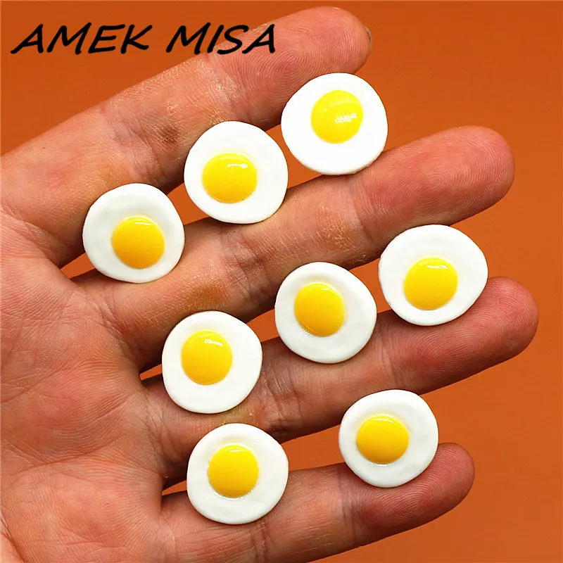 

1 to5pcs a Lot Novel Cute Mini Egg Shoe Charms Accessories Simulation Poached Egg Shoe Decoration fit croc jibz Kid's X-mas Gift