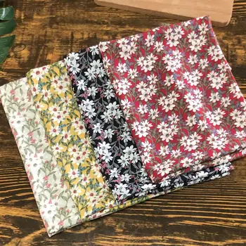 

Recommended/South Korean Silk Chiffon Small Chrysanthemum Floral Cloth Soft Breathable WOMEN'S Dress Tops DIY Fabric/1 M