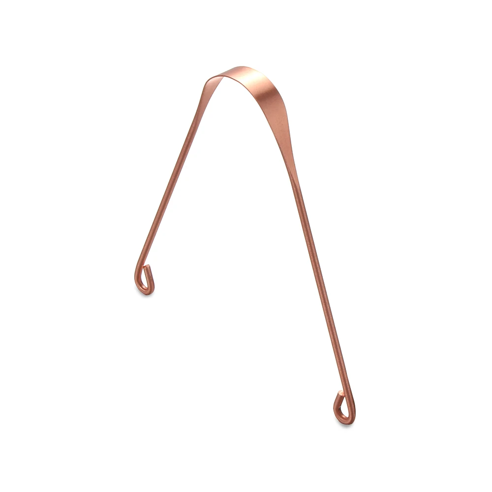 Copper Tongue Scraper Cleaner Stainless Steel Dental Cleaning Health Tool Fresh Breath Bad Breath Care Oral Hygiene Toothbrushe