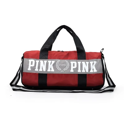 Новые женские дорожные сумки, органайзер, розовая Женская спортивная сумка для фитнеса, нейлоновая Мужская спортивная сумка, водонепроницаемая сумка на плечо, сумки для багажа - Цвет: C style Red wine