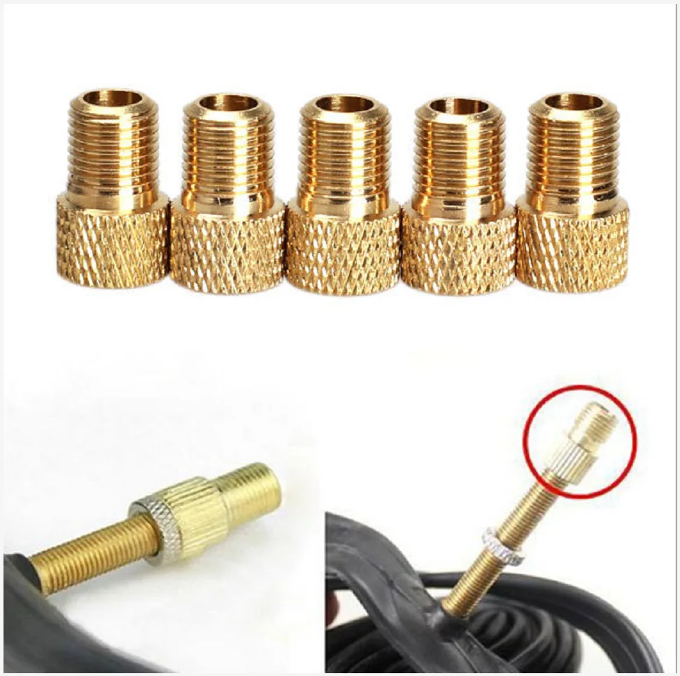 2/4PCS Valve Adapter Pump Convert Presta To Schrader Copper Adaptor Wheels Gas Nozzle Tube Tool Bike Bicycle Accessories | Спорт и