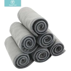 Happy Flute – Couches lavables pour bébé, doublure en charbon de bambou, tissu, 4 compartiments, haute qualité 