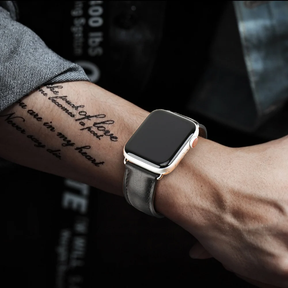 MAIKES из натуральной кожи ремешок для часов на замену для наручных часов Apple Watch, 44 мм, 42 мм, 40 мм, 38 мм, версия 4/3/2/1 наручных часов iWatch, ремешок для часов
