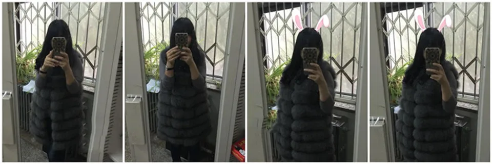 Жилет из натурального меха для женщин, жилет из натурального меха лисы, модная длина 85 см, зимнее теплое пальто для женщин, популярный стиль A#1