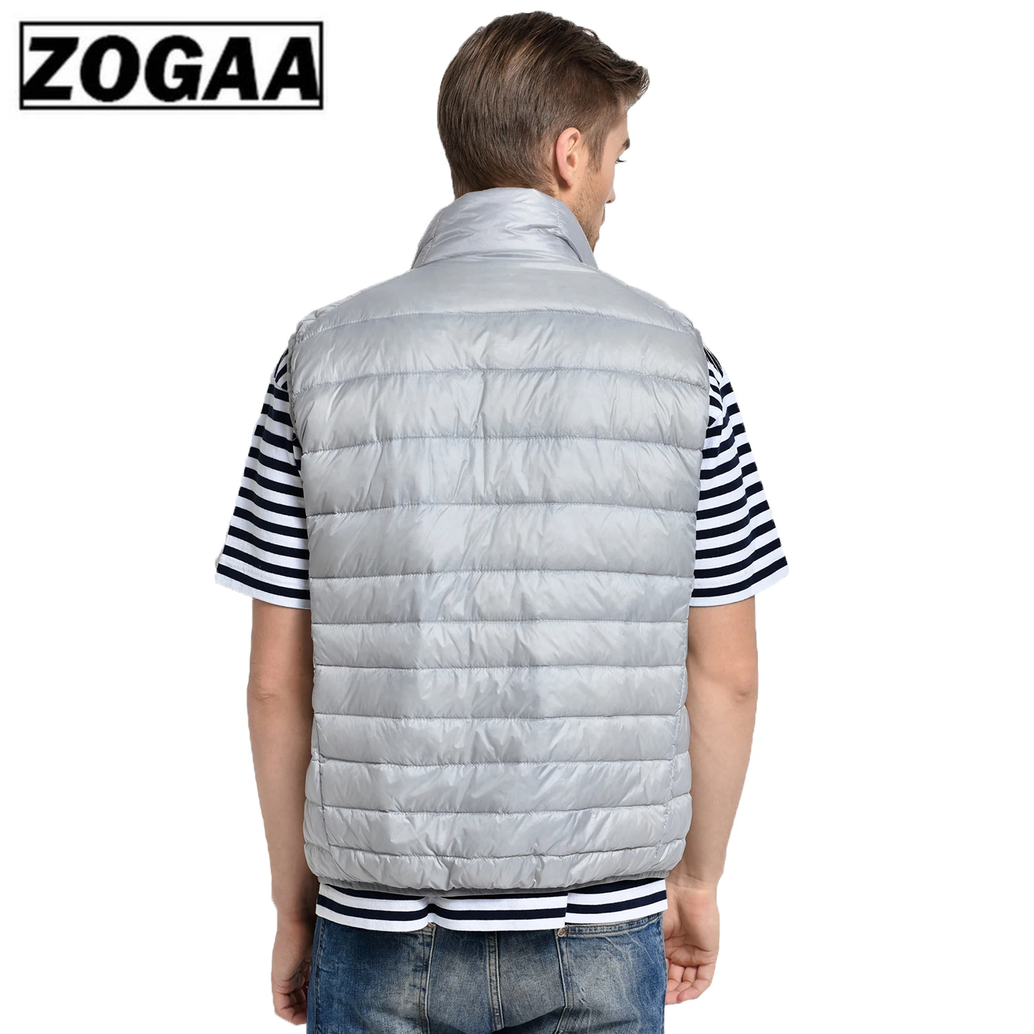 Beste 2019 Nieuwe Mannen Mouwloze Jas Winter Ultralight Witte Eendendons Vest Mannelijke Slanke Vest mannen kleding Winddicht Warm Vest